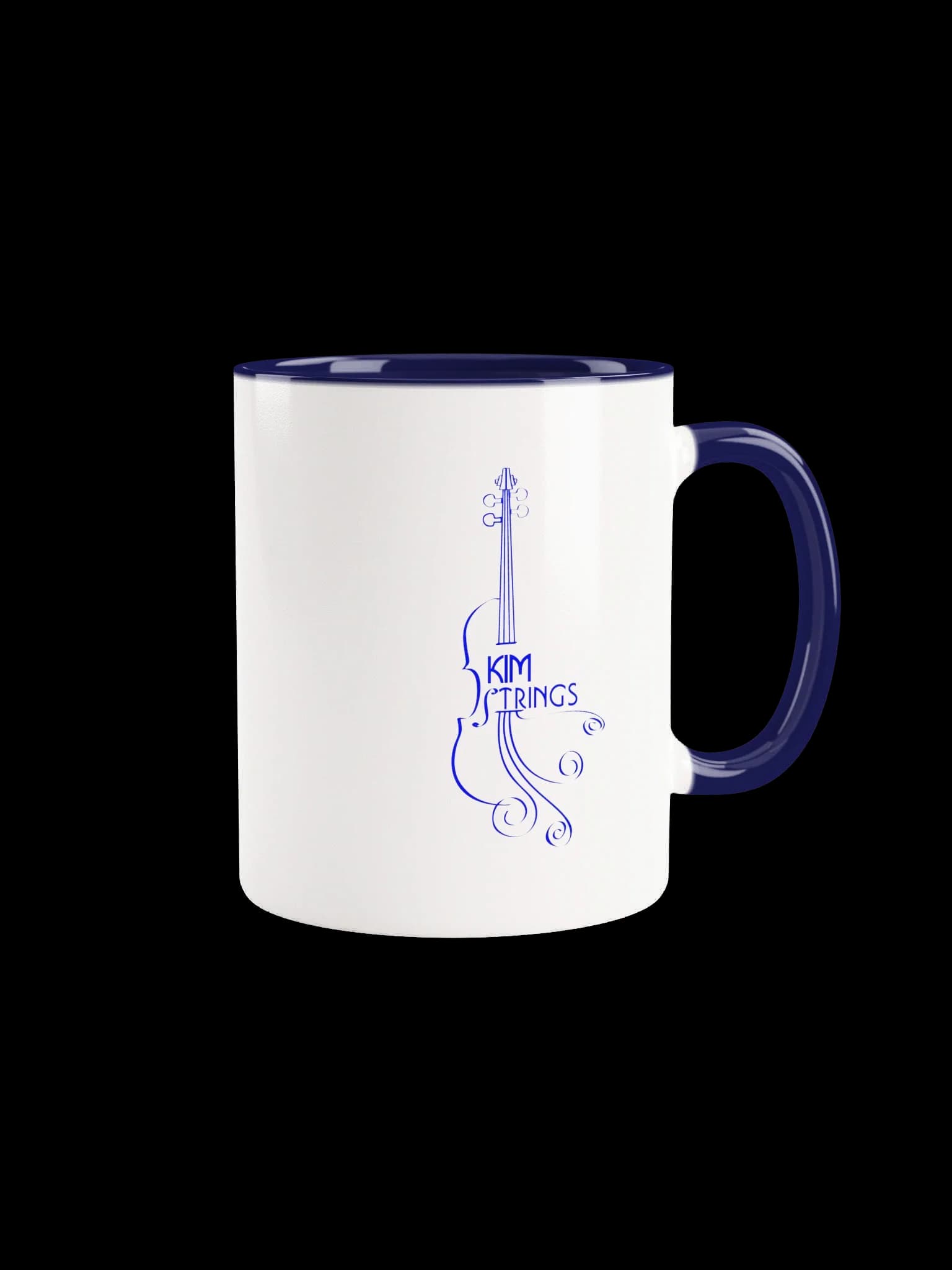Kim Strings Music Blue Logo Mug - Blue Inside